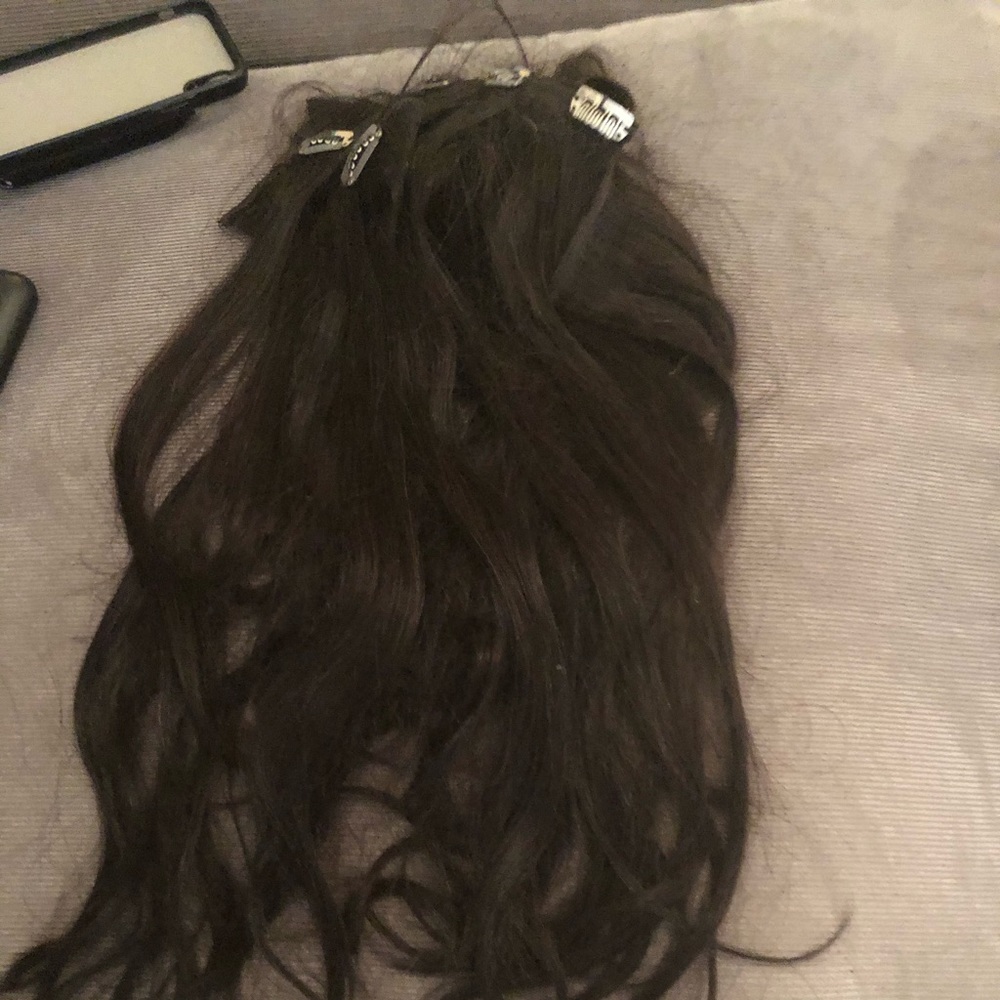 Human hair extension brown